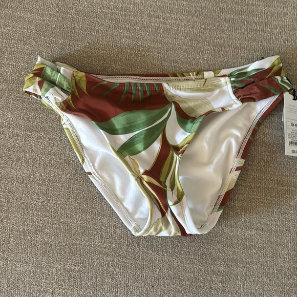 Shade & Shore Tropical Leaf Bikini Bottom S Low Rise Medium Coverage - Picture 4 of 4